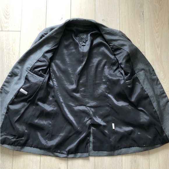 J. Crew Super 120s Merino Wool Grey Blazer Jacket - Picture 5 of 15